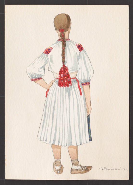 Kresba – odev dievčenský sviatočný