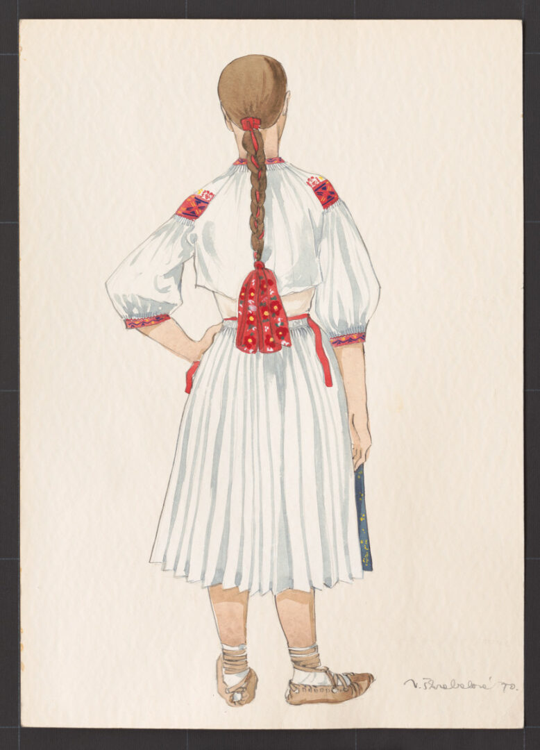 Kresba – odev dievčenský sviatočný