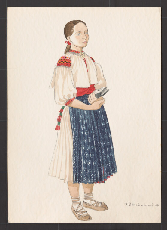 Kresba – odev dievčenský sviatočný