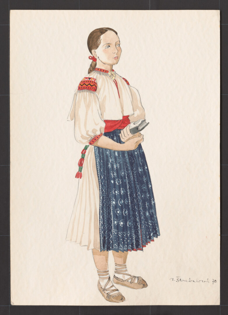 Kresba – odev dievčenský sviatočný