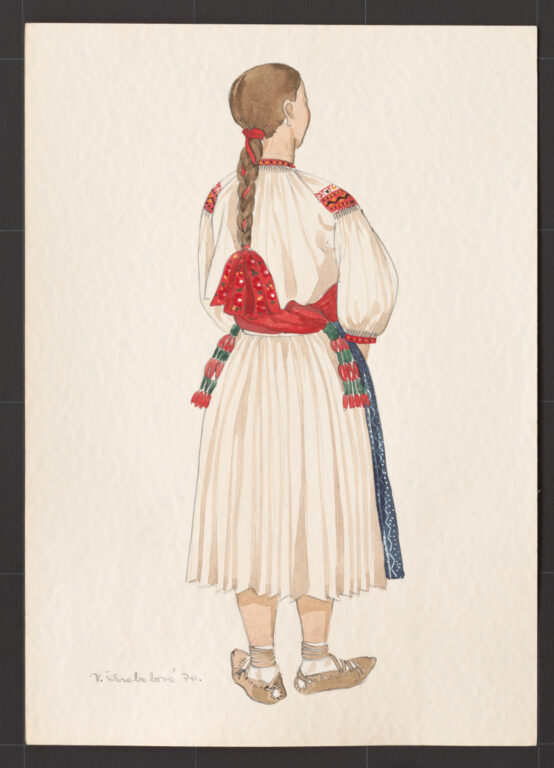 Kresba – odev dievčenský sviatočný