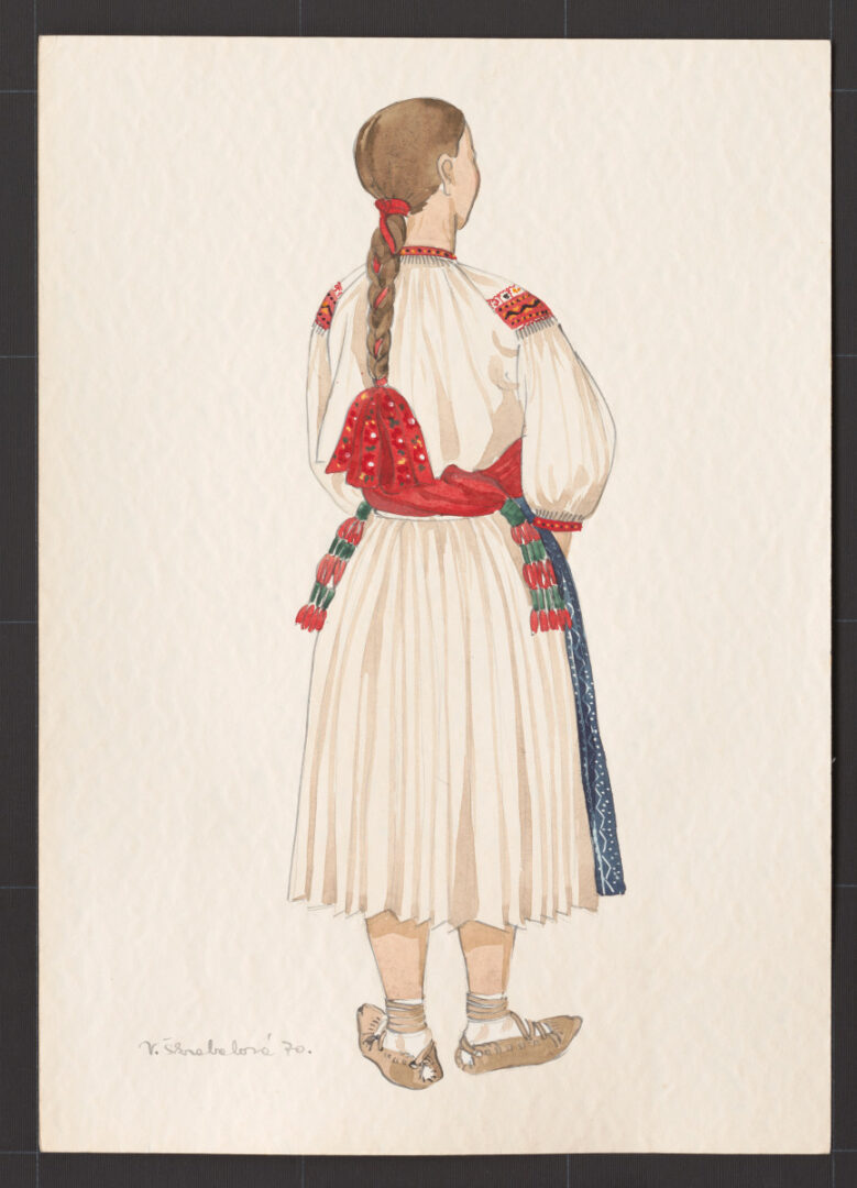 Kresba – odev dievčenský sviatočný