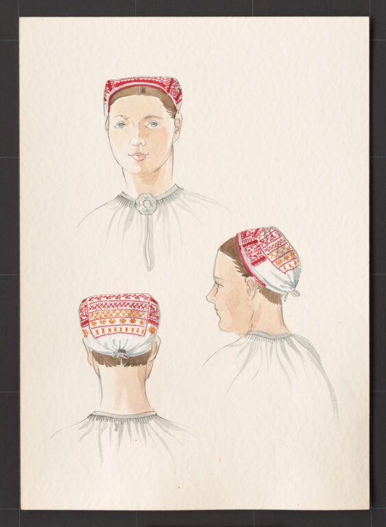 Kresba – čepiec – úprava na hlave