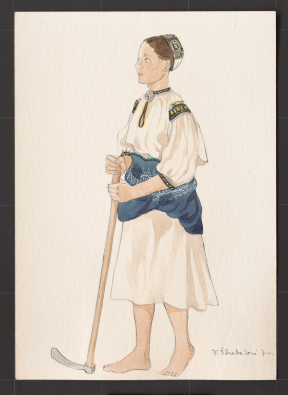 Kresba – odev ženský pracovný