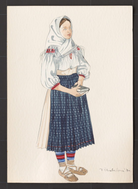 Kresba – odev ženský sviatočný