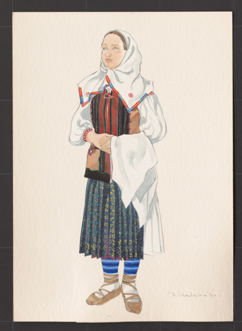 Kresba – odev ženský sviatočný