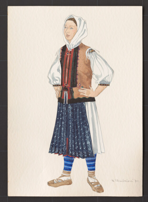 Kresba – odev ženský zimný