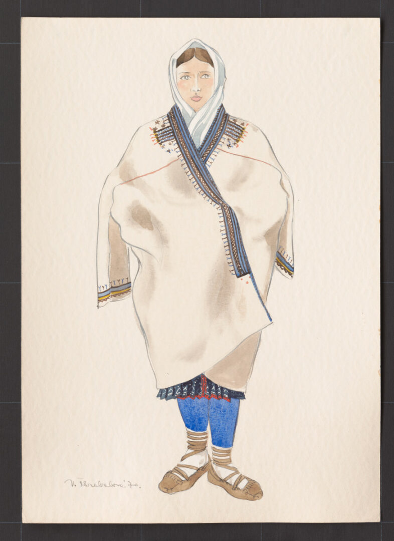 Kresba – odev ženský zimný