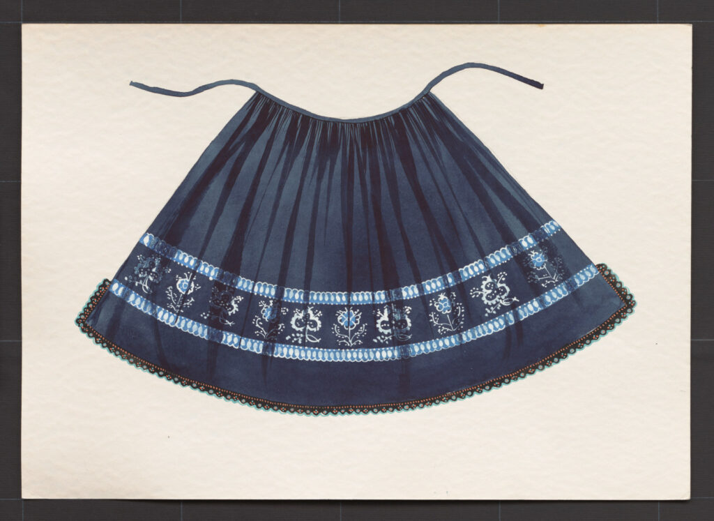 Kresba – zástera ženská