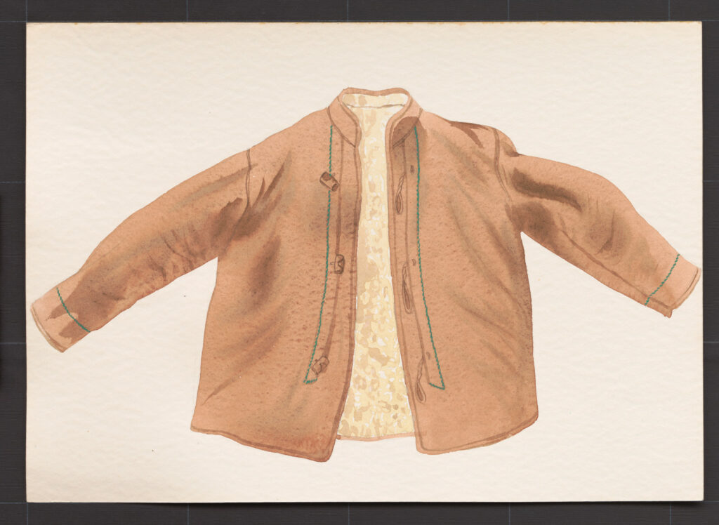 Kresba – kožuch mužský a ženský