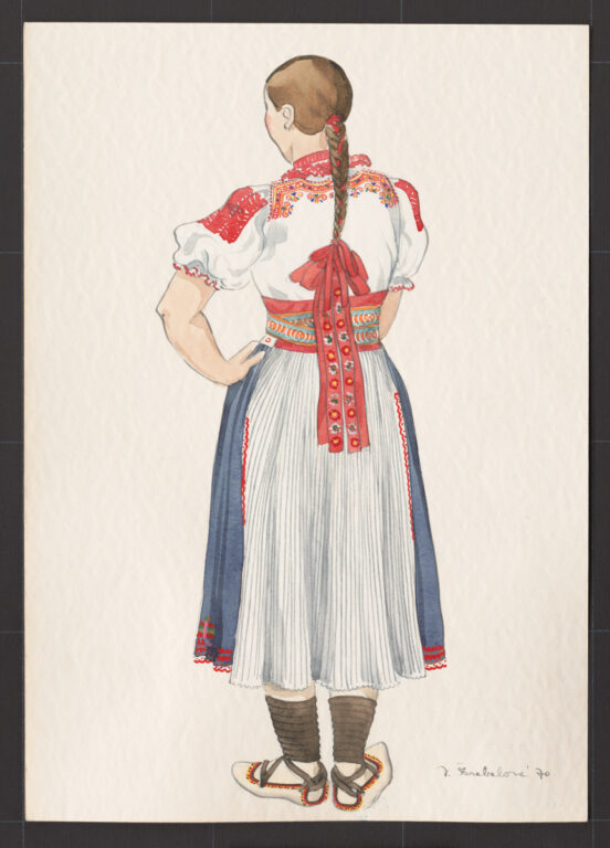 Kresba – odev dievčenský sviatočný