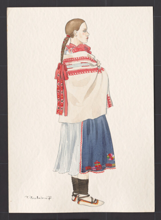 Kresba – odev dievčenský sviatočný