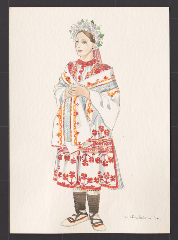 Kresba – odev mladuchy