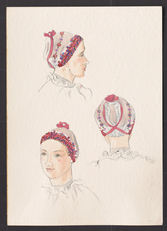 Kresba – čepiec – úprava na hlave