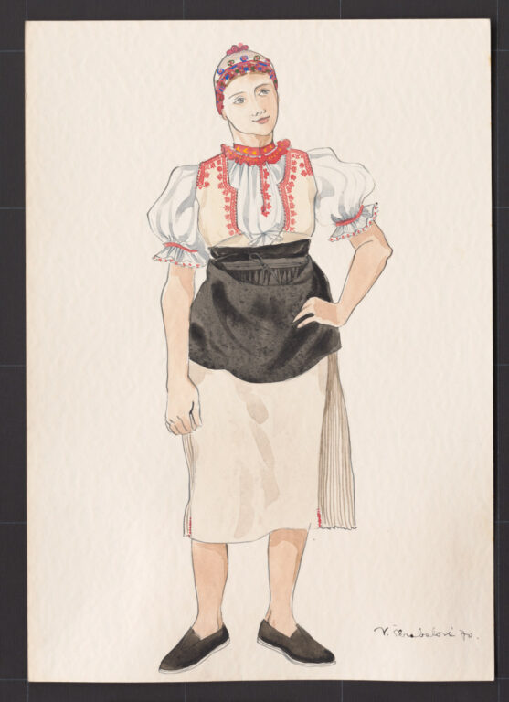 Kresba – odev ženský pracovný