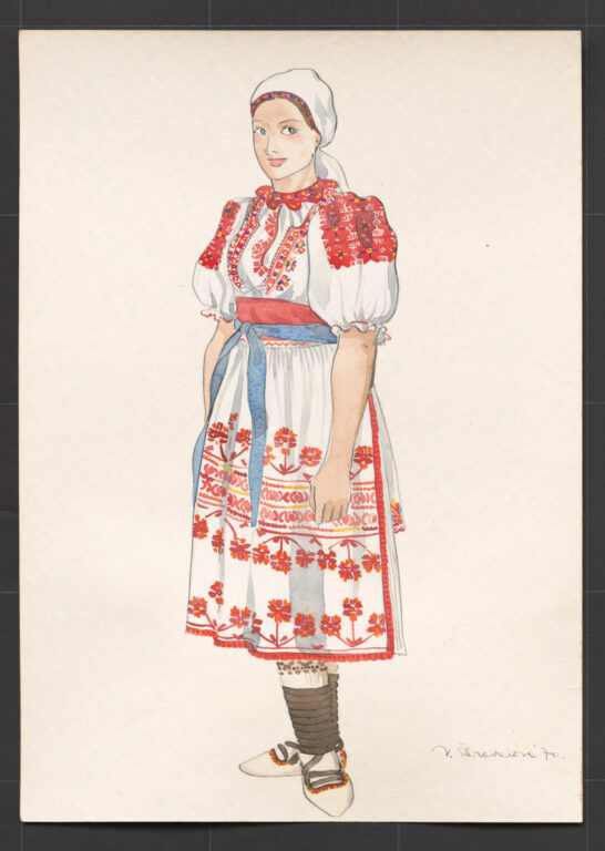 Kresba – odev ženský sviatočný