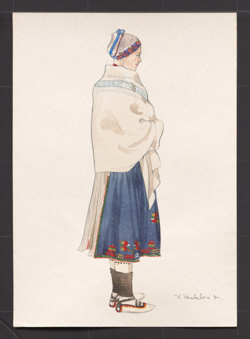 Kresba – odev ženský smútočný