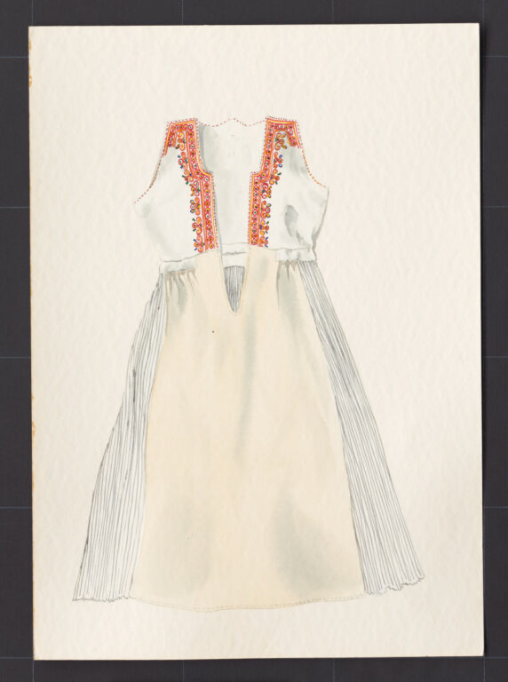 Kresba – sukňa so živôtikom – sviatočná