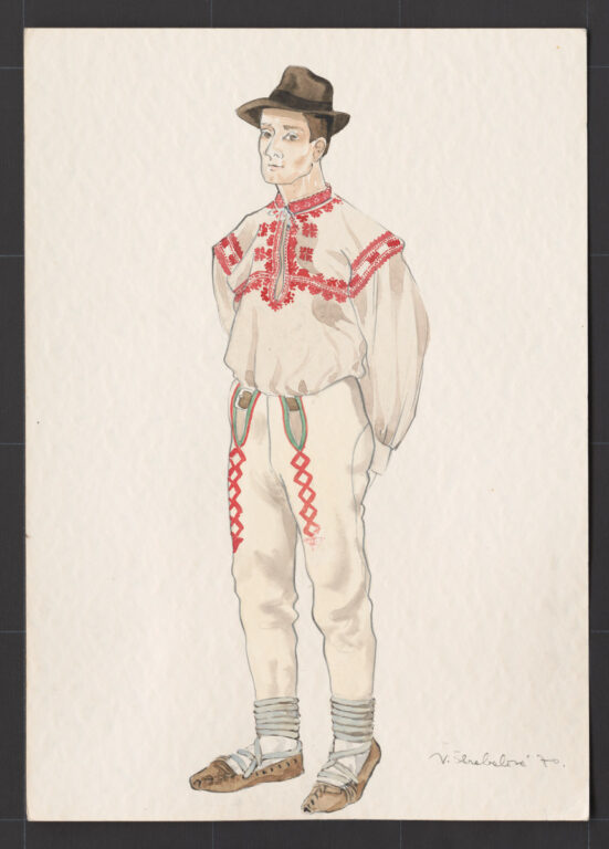 Kresba – odev mužský sviatočný