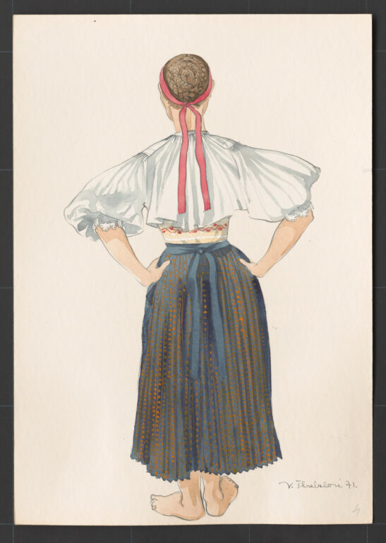 Kresba – odev dievčenský pracovný