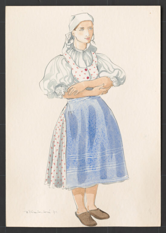 Kresba – odev ženský pracovný