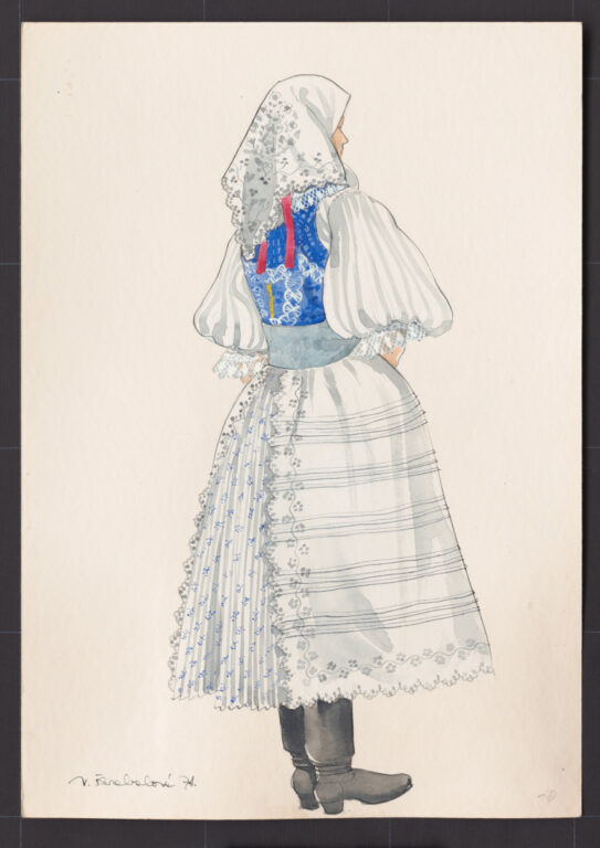 Kresba – odev dievčenský sviatočný