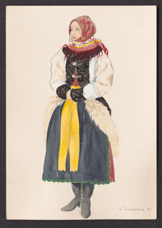 Kresba – odev ženský zimný