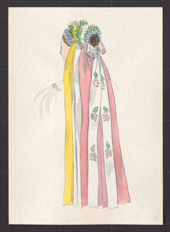 Kresba – účes mladuchy – pokračovanie