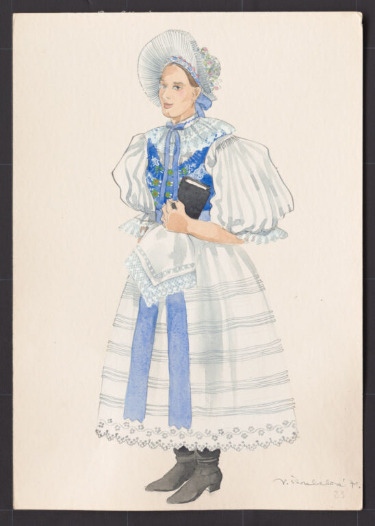 Kresba – odev ženský sviatočný