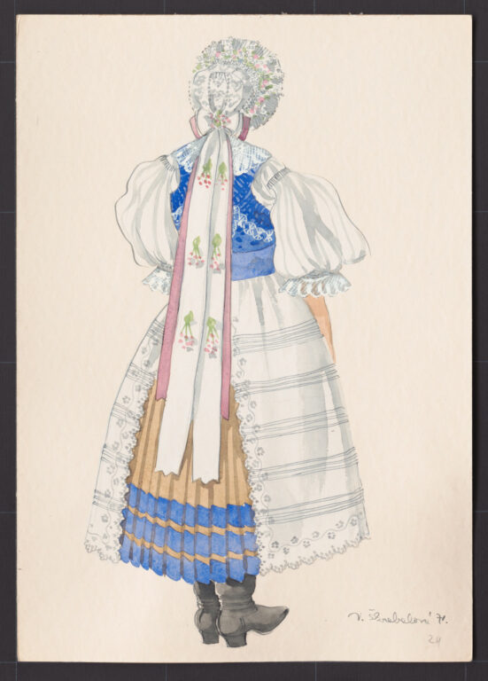 Kresba – odev ženský sviatočný