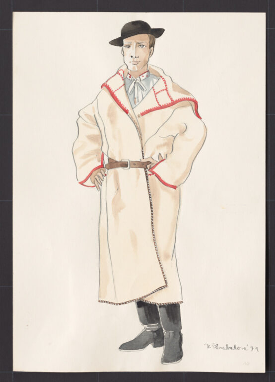 Kresba – odev mužský pracovný v zime