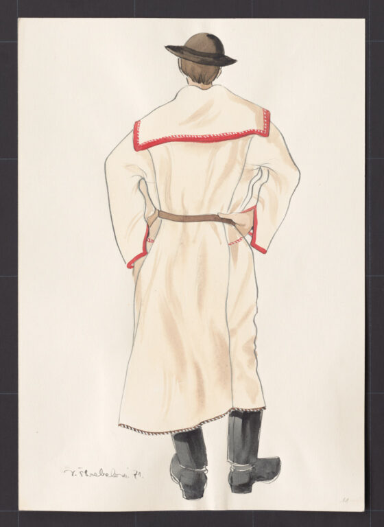 Kresba – odev mužský pracovný v zime