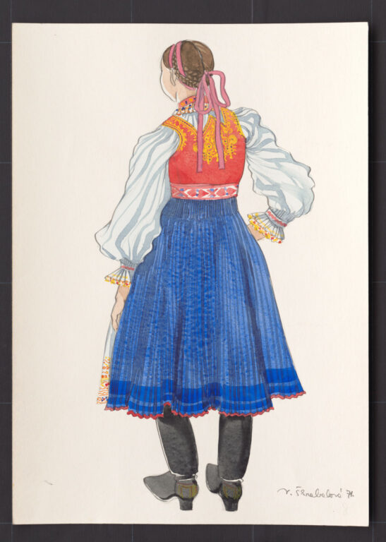 Kresba – odev dievčenský sviatočný