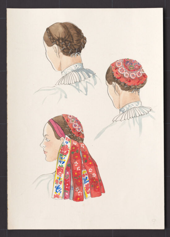 Kresba – mladucha – úprava hlavy