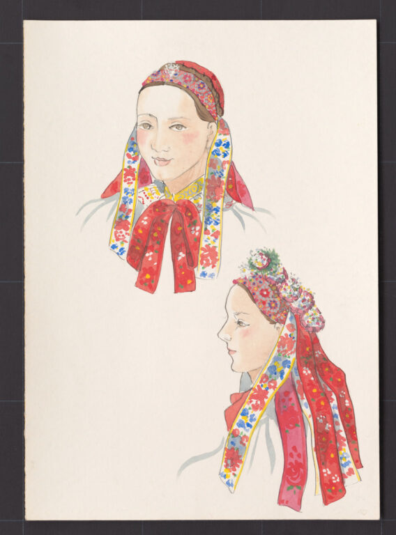 Kresba – mladucha – úprava hlavy – pokračovanie