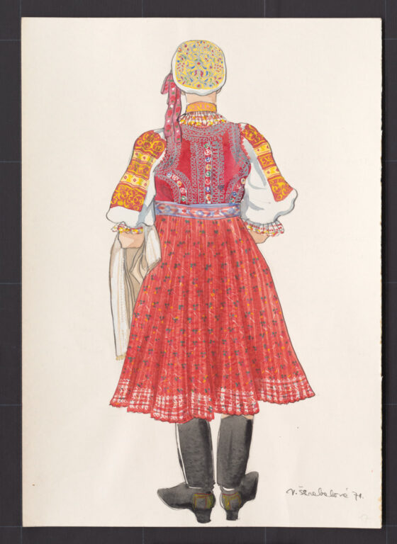 Kresba – odev ženský sviatočný