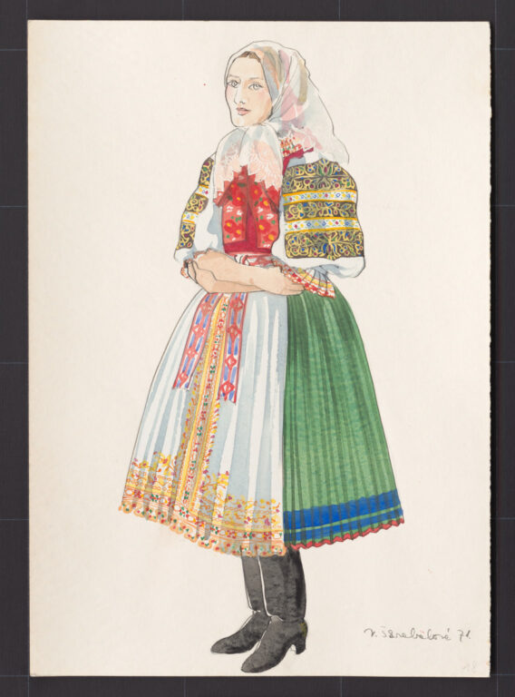 Kresba – odev ženský sviatočný