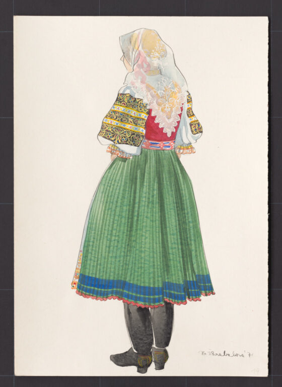 Kresba – odev ženský sviatočný