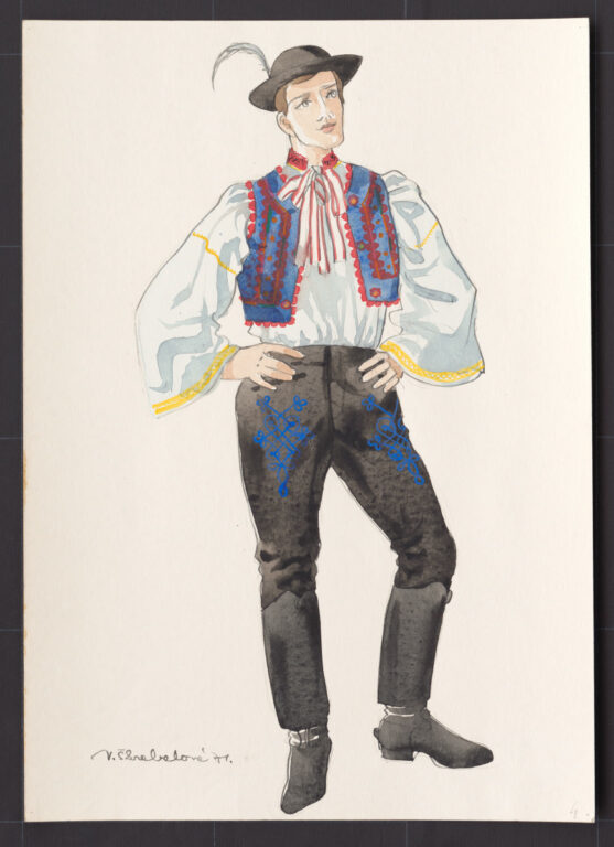 Kresba – odev mládenecký sviatočný