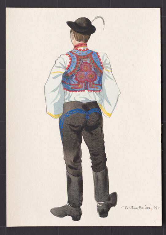 Kresba – odev mládenecký sviatočný