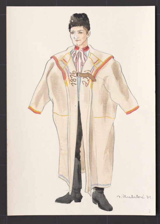 Kresba – muž v halene