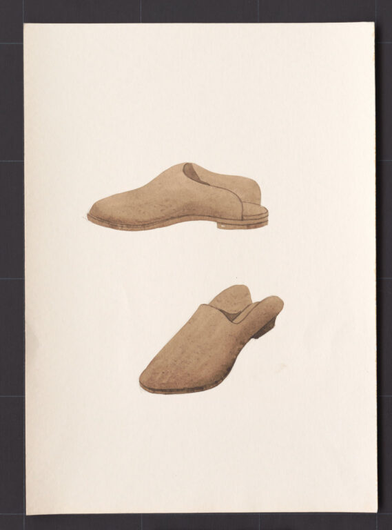 Kresba – pantofle mužské