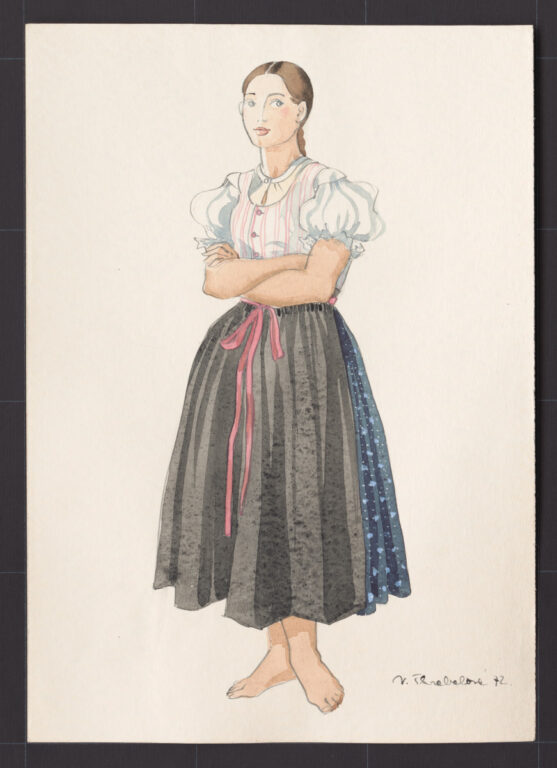 Kresba – odev dievčenský pracovný