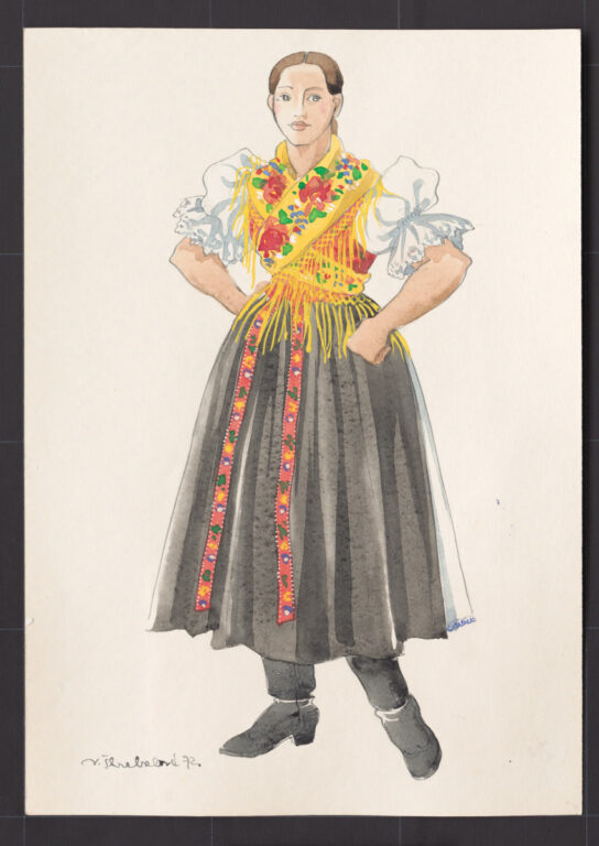 Kresba – odev dievčenský na tanec