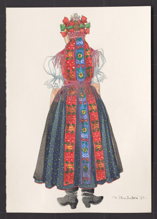 Kresba – odev dievčenský sviatočný