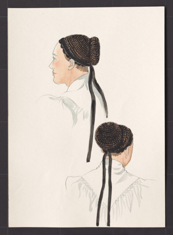 Kresba – čepiec – úprava na hlave