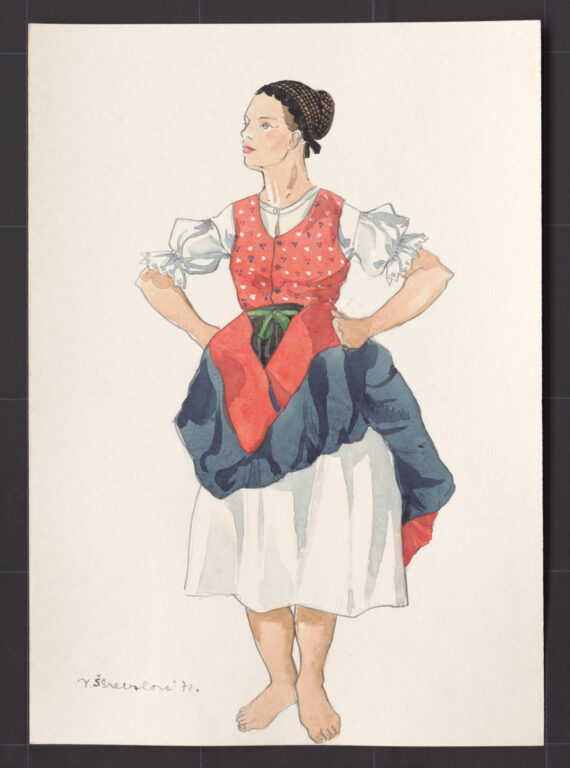 Kresba – odev ženský pracovný