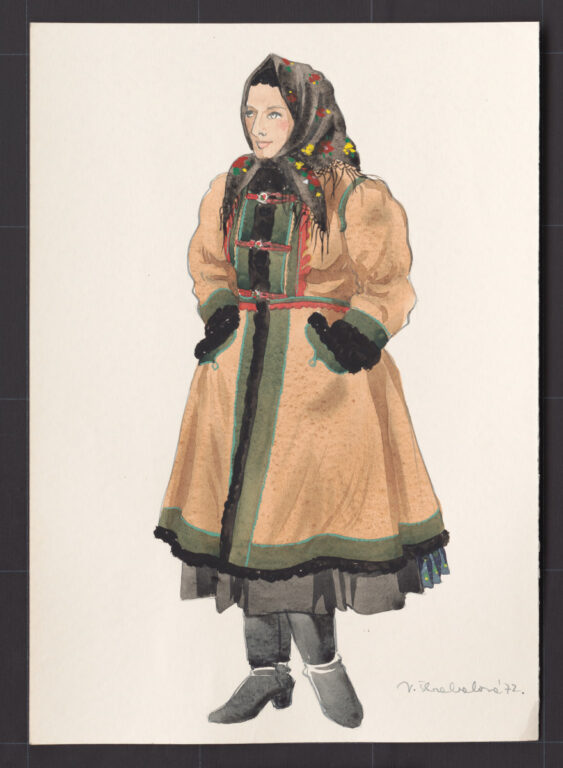 Kresba – odev ženský zimný