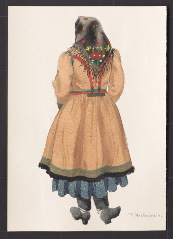 Kresba – odev ženský zimný