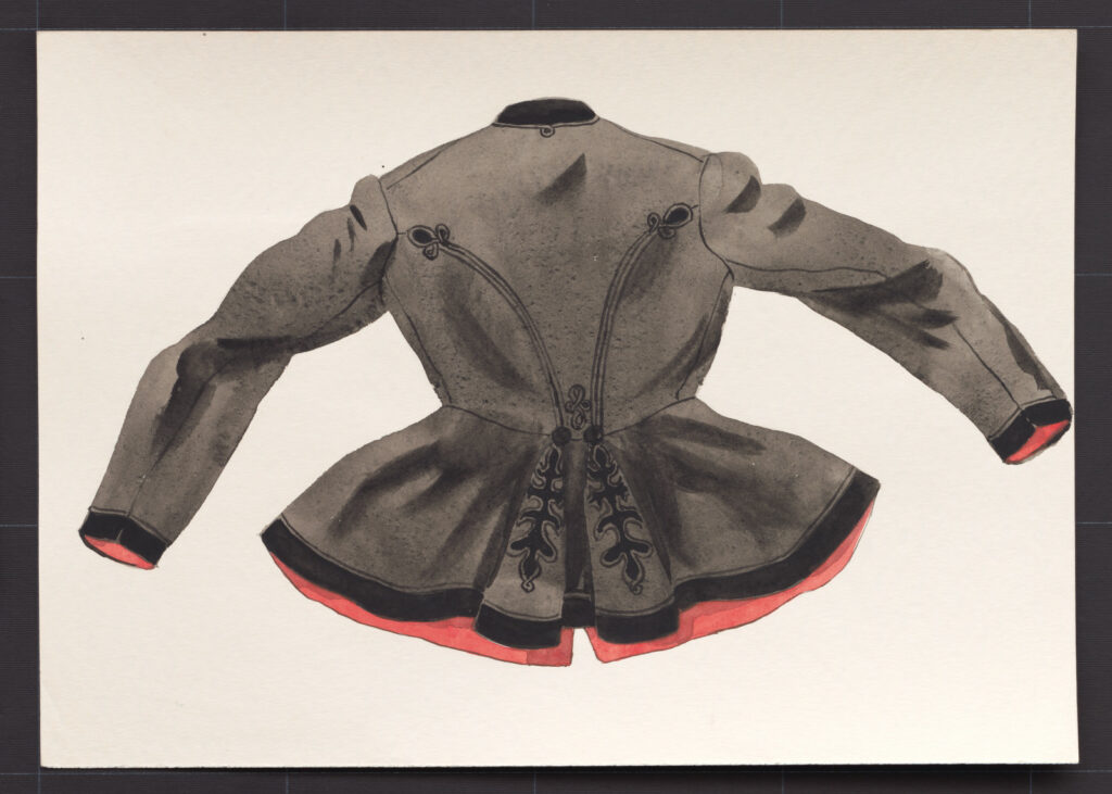 Kresba – kabátik ženský svadobný